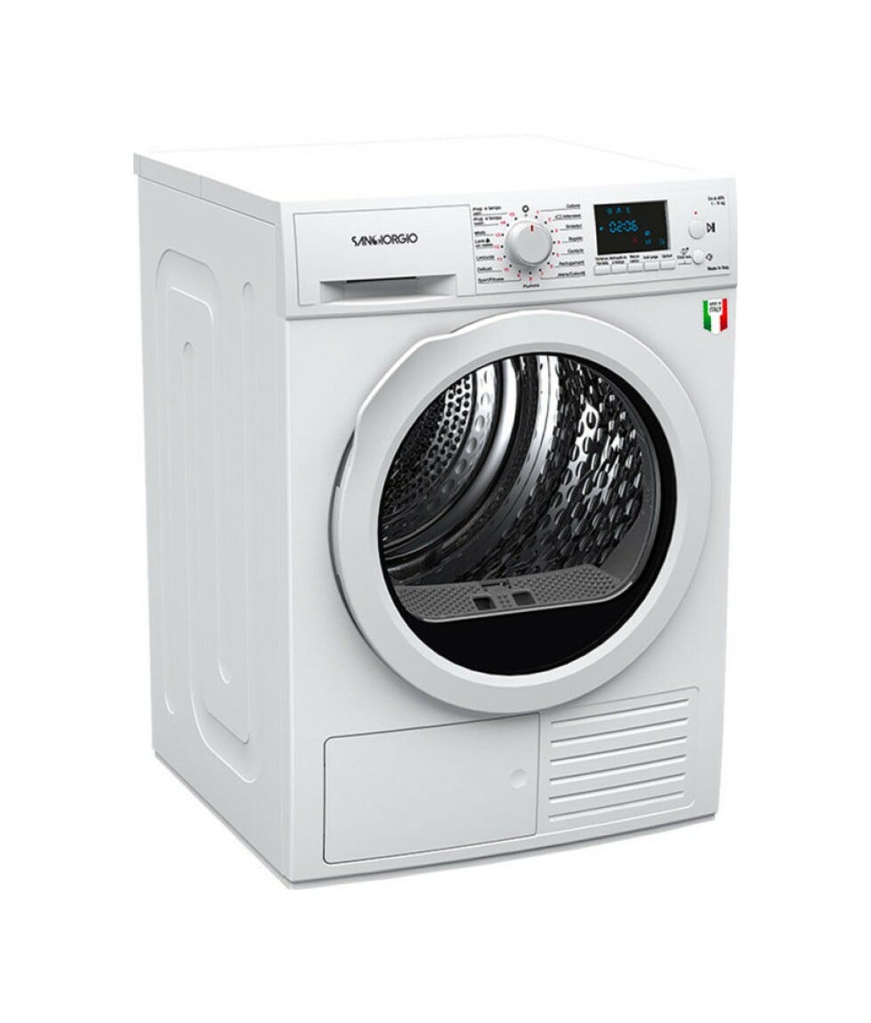 SanGiorgio SDR8P Asciugatrice a pompa di calore cm.60 - capacità 8 kg - bianco