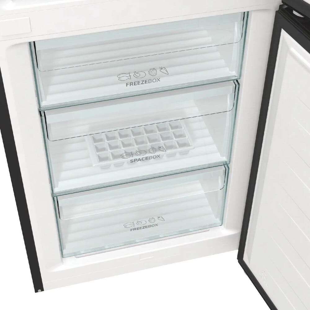 Gorenje NRK6192ABK4 Frigorifero con congelatore a libera installazione cm. 60 h 185 - lt. 300 - nero