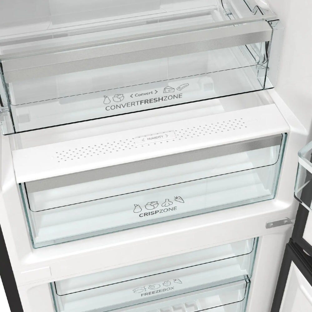 Gorenje NRK6192ABK4 Frigorifero con congelatore a libera installazione cm. 60 h 185 - lt. 300 - nero