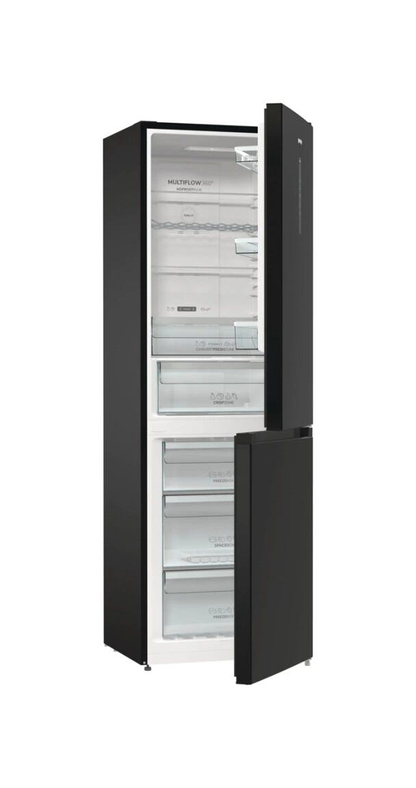 Gorenje NRK6192ABK4 Frigorifero con congelatore a libera installazione cm. 60 h 185 - lt. 300 - nero