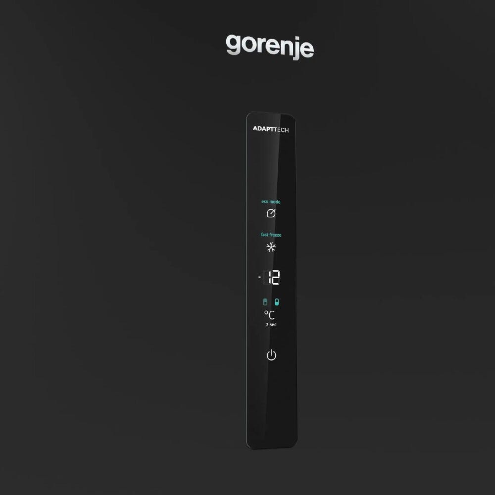 Gorenje NRK6192ABK4 Frigorifero con congelatore a libera installazione cm. 60 h 185 - lt. 300 - nero