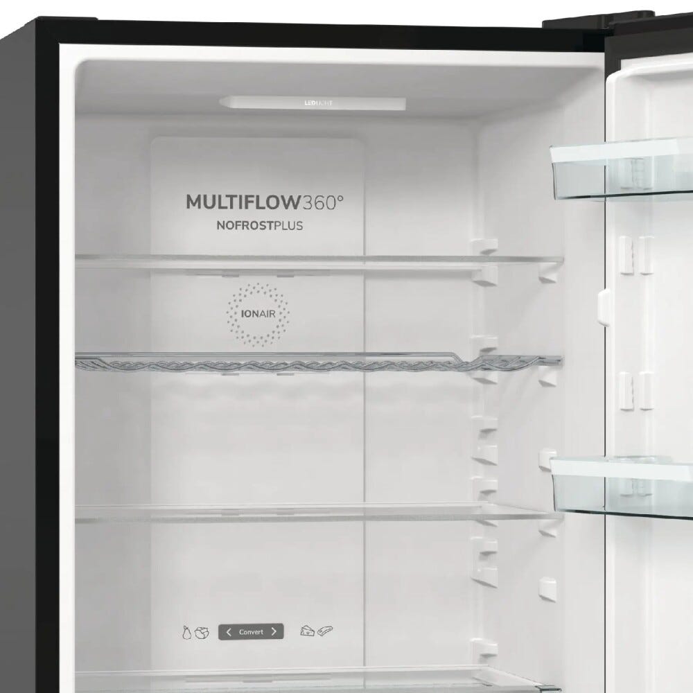 Gorenje NRK6192ABK4 Frigorifero con congelatore a libera installazione cm. 60 h 185 - lt. 300 - nero