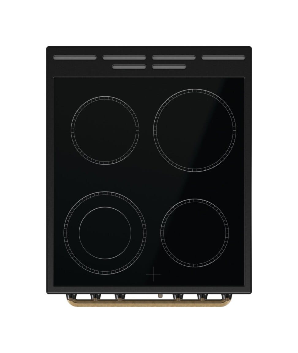 Gorenje GECS5B70CLB Cucina da accosto cm. 50 - 4 zone elettriche + 1 forno elettrico - nero