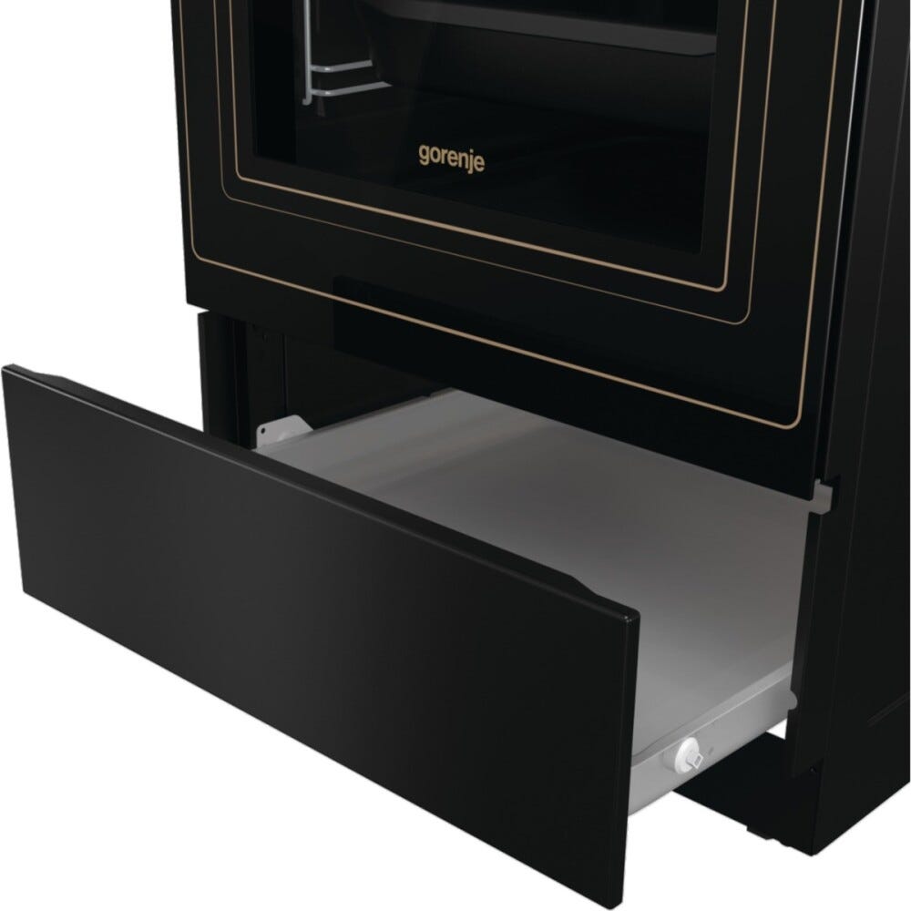Gorenje GECS5B70CLB Cucina da accosto cm. 50 - 4 zone elettriche + 1 forno elettrico - nero