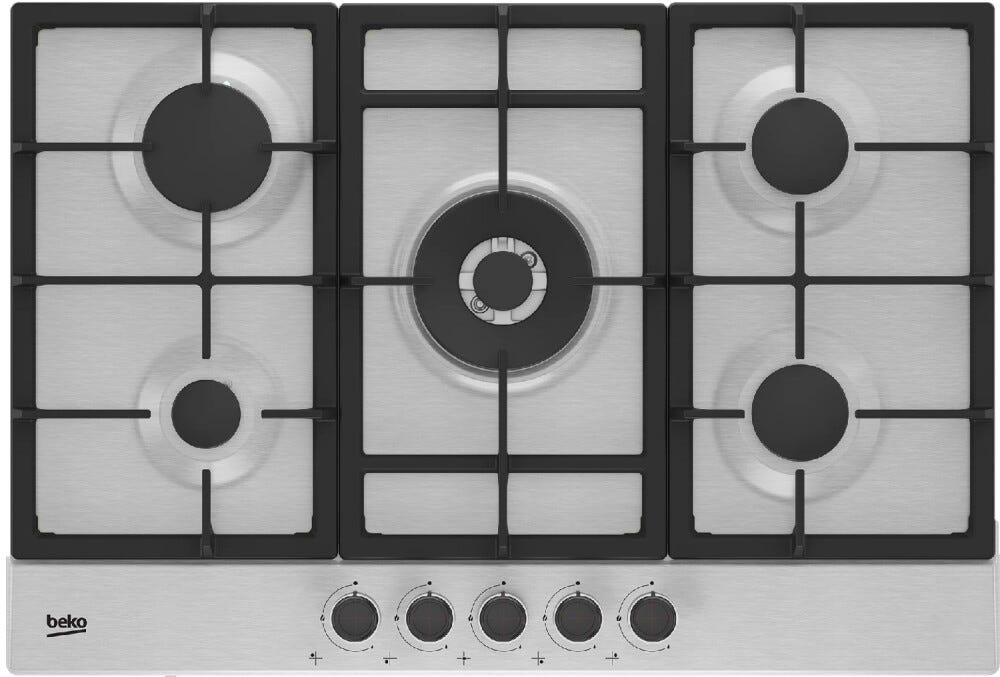 Beko HIAW75225SXE PractiClean Piano cottura a gas cm. 75 - inox