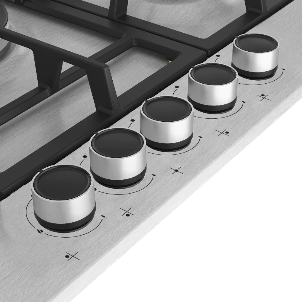 Beko HIAW75225SXE PractiClean Piano cottura a gas cm. 75 - inox