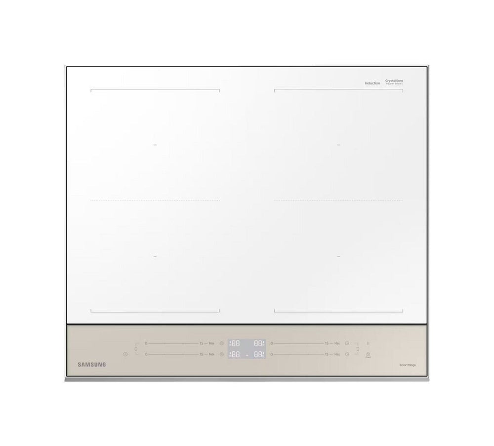 Samsung NZ64B5067YY Bespoke Slim Fit Piano cottura a induzione cm 59 - vetroceramica bianco / beige