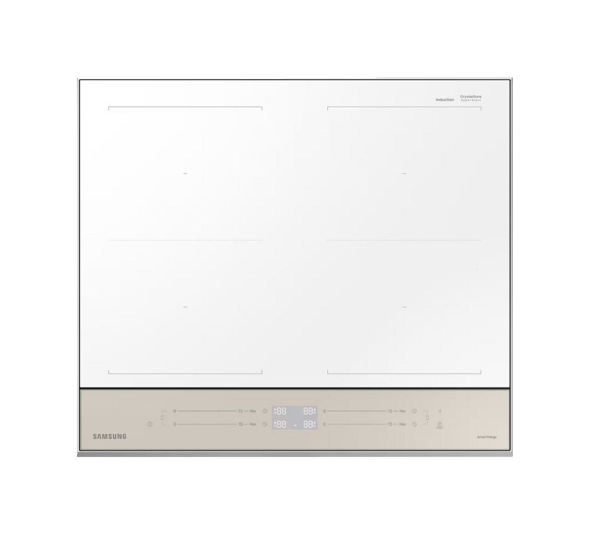 Samsung NZ64B5067YY Bespoke Slim Fit Piano cottura a induzione cm 59 - vetroceramica bianco / beige
