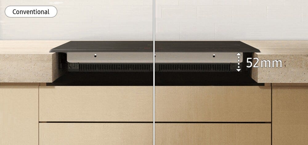 Samsung NZ64B5067YY Bespoke Slim Fit Piano cottura a induzione cm 59 - vetroceramica bianco / beige