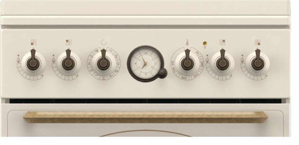 Gorenje GKS5B70CLI Cucina da accosto cm. 50 - 4 fuochi gas + 1 forno elettrico - beige