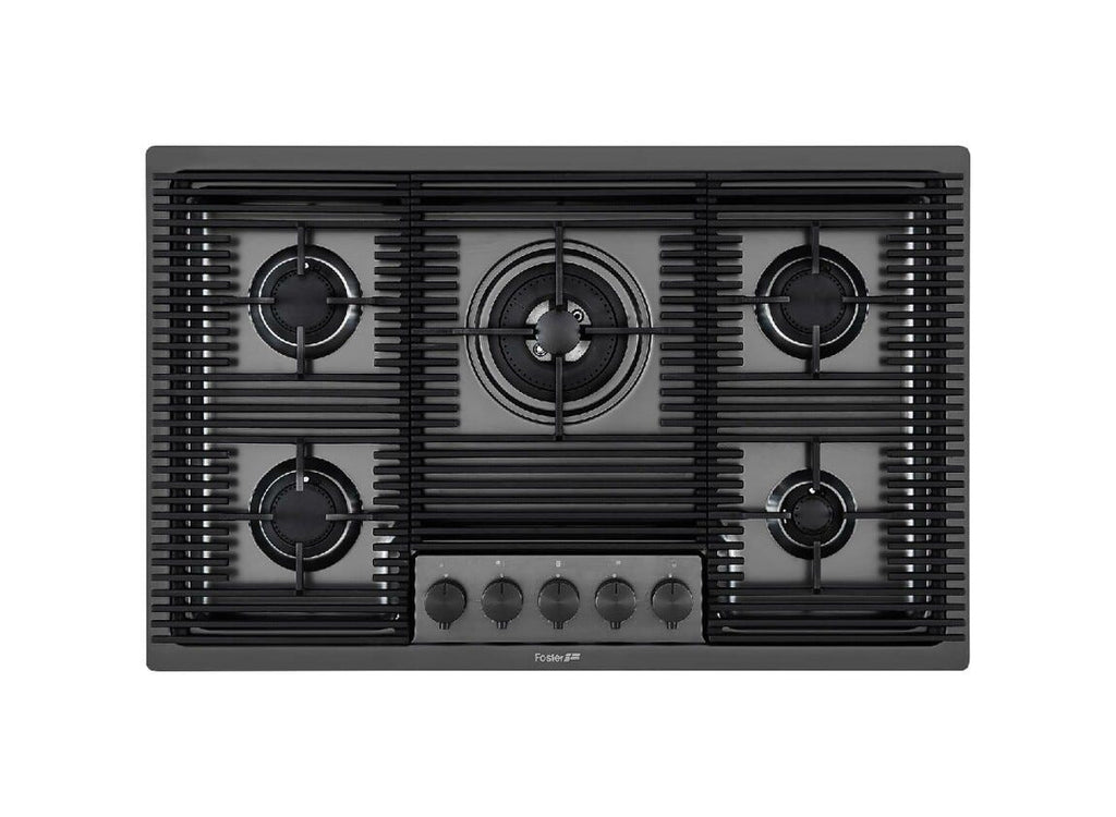 Foster 7682006 Milanello 5F Piano cottura a gas cm 80 - PVD gun metal