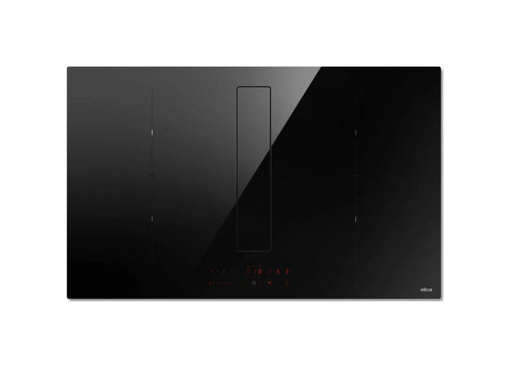 Elica NIKOLATESLA FIT XL BL/A/83 Piano cottura induzione cm. 83, cappa integrata, vetro nero