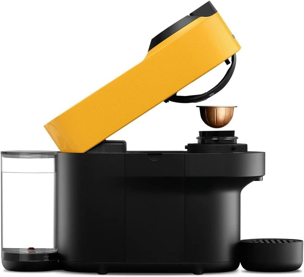De Longhi ENV 90.Y Nespresso Vertuo Pop Macchina per caffè automatica - giallo/nero