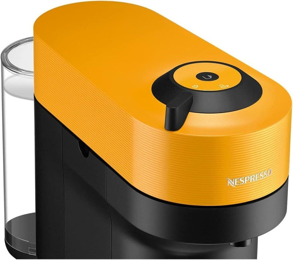 De Longhi ENV 90.Y Nespresso Vertuo Pop Macchina per caffè automatica - giallo/nero