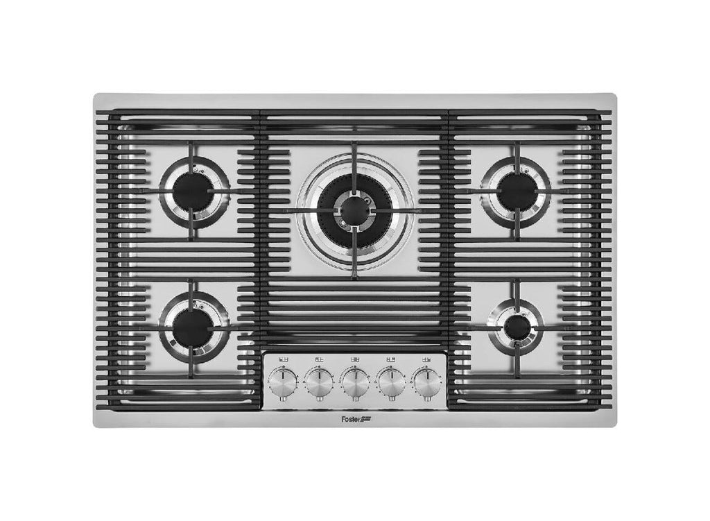 Foster 7682000 Milanello 5F Piano cottura a gas cm 80 - inox spazzolato