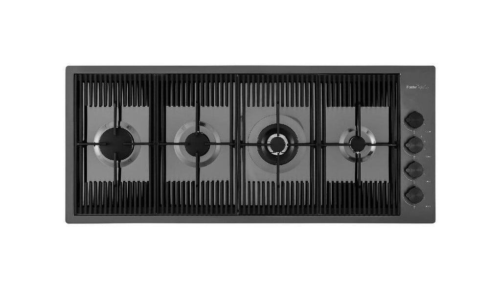 Foster 7681006 Milanello PVD Piano cottura a gas cm 111 - PVD gun metal