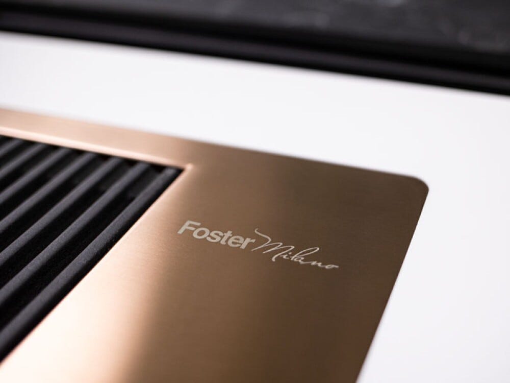 Foster 7680008 Milanello PVD Piano cottura a gas cm 87 - PVD copper