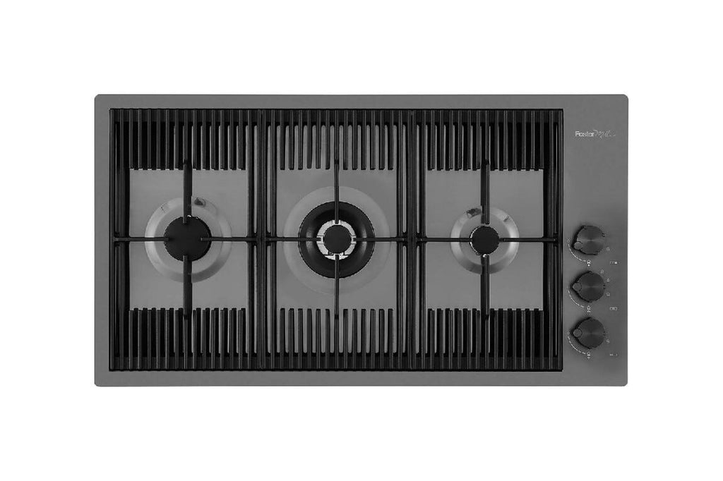 Foster 7680006 Milanello PVD Piano cottura a gas cm 87 - PVD gun metal