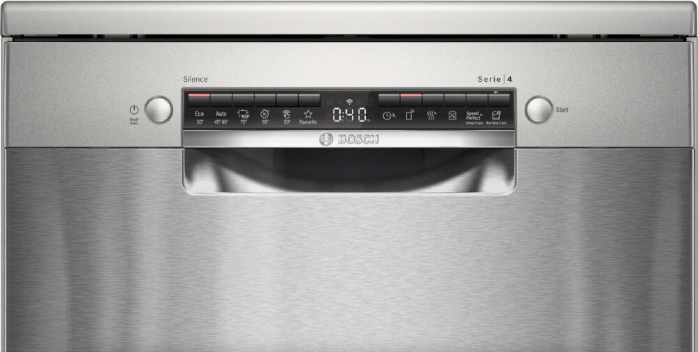 Bosch SMS4HMI02E SErie 4 Lavastoviglie a libera installazione cm. 60 - 14 coperti - inox