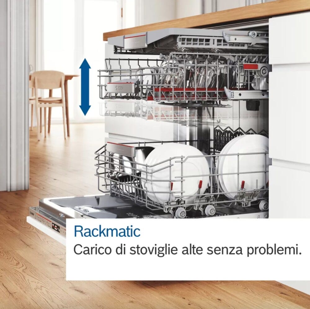 Bosch SMS4HMI02E SErie 4 Lavastoviglie a libera installazione cm. 60 - 14 coperti - inox