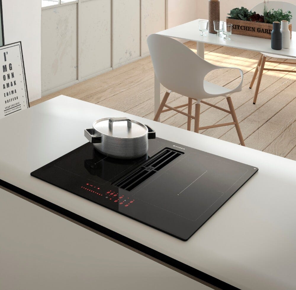 Faber GALILEO SMART BK A600 Piano cottura induzione cm. 60 con cappa integrata da 780 m3/h - vetroceramica nero