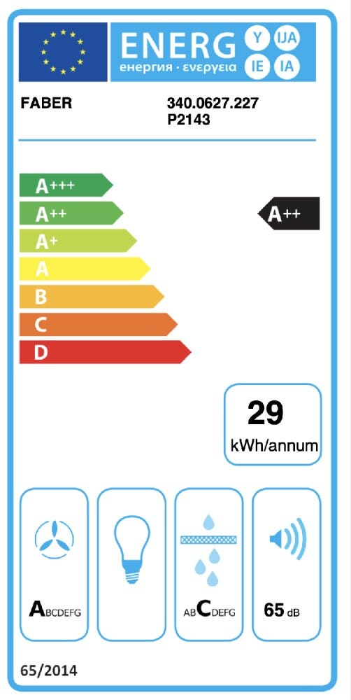 Faber GALILEO SMART BK A600 Piano cottura induzione cm. 60 con cappa integrata da 780 m3/h - vetroceramica nero