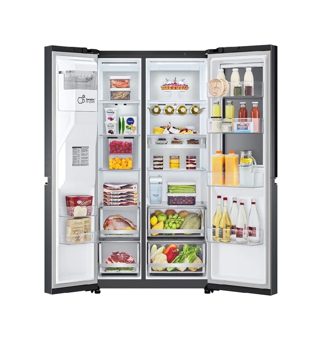 LG GSXV91MCAE Frigorifero con congelatore side by side cm. 91 h 179 - lt. 635 - nero