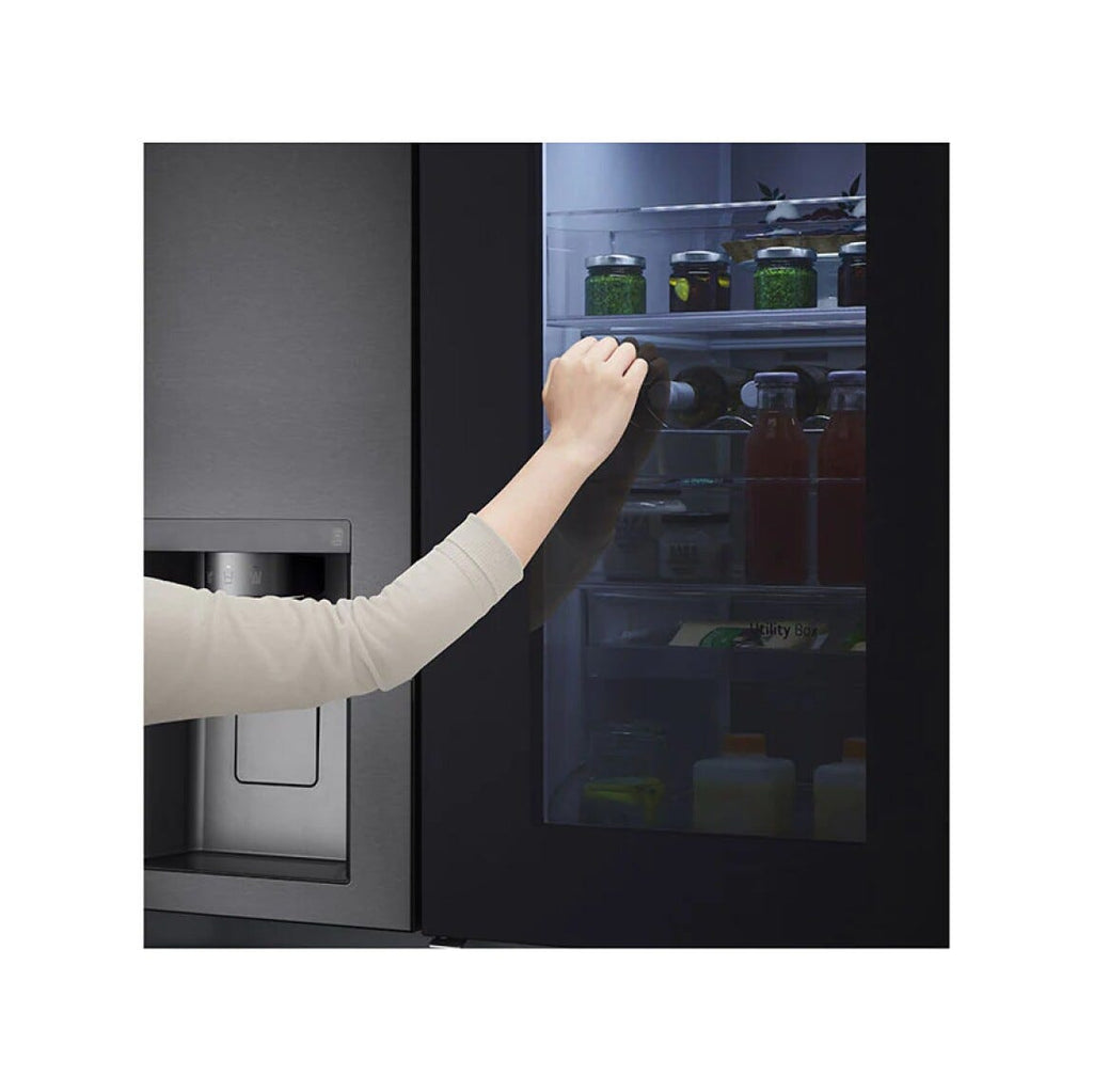 LG GSXV91MCAE Frigorifero con congelatore side by side cm. 91 h 179 - lt. 635 - nero