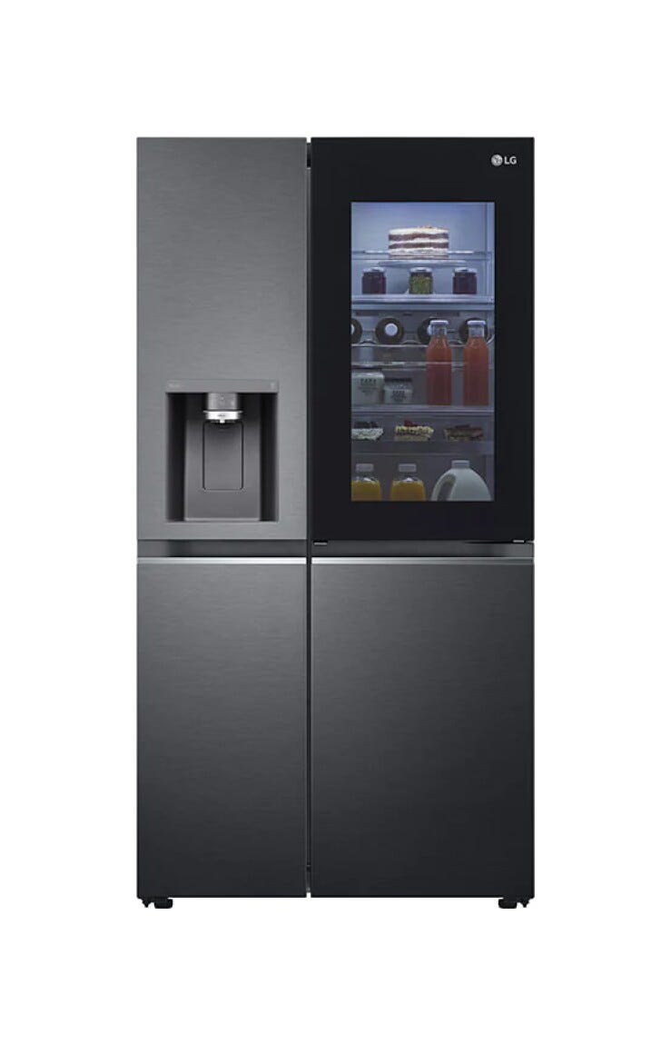 LG GSXV91MCAE Frigorifero con congelatore side by side cm. 91 h 179 - lt. 635 - nero