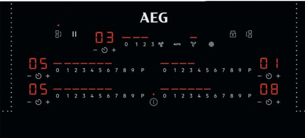 AEG CCE84751CB Piano cottura induzione cm. 83 con cappa integrata da 630 m3/h - Saphirmatt