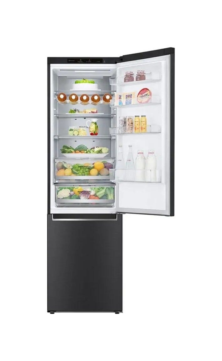 LG GBB72MCVGN Frigorifero con congelatore a libera installazione cm. 60 h 203 - lt. 384 - nero
