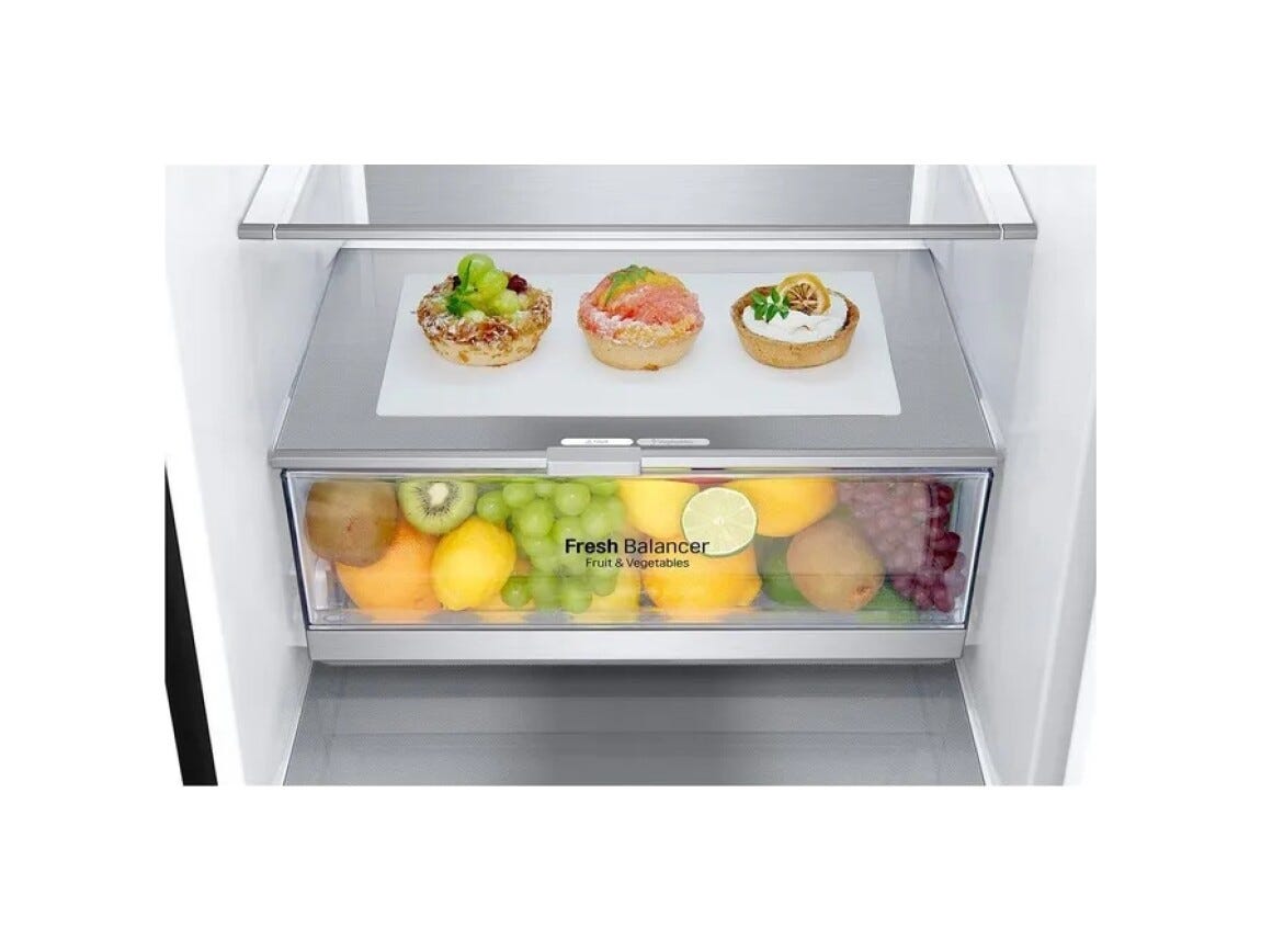 LG GBB72MCVGN Frigorifero con congelatore a libera installazione cm. 60 h 203 - lt. 384 - nero