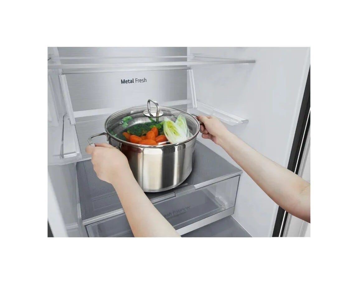 LG GBB72MCVGN Frigorifero con congelatore a libera installazione cm. 60 h 203 - lt. 384 - nero