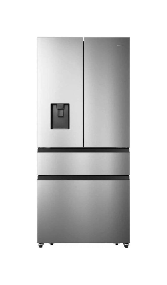 Hisense RF540N4WIE Frigorifero con congelatore french door con dispenser cm. 79 h. 182 - 480 lt. - inox
