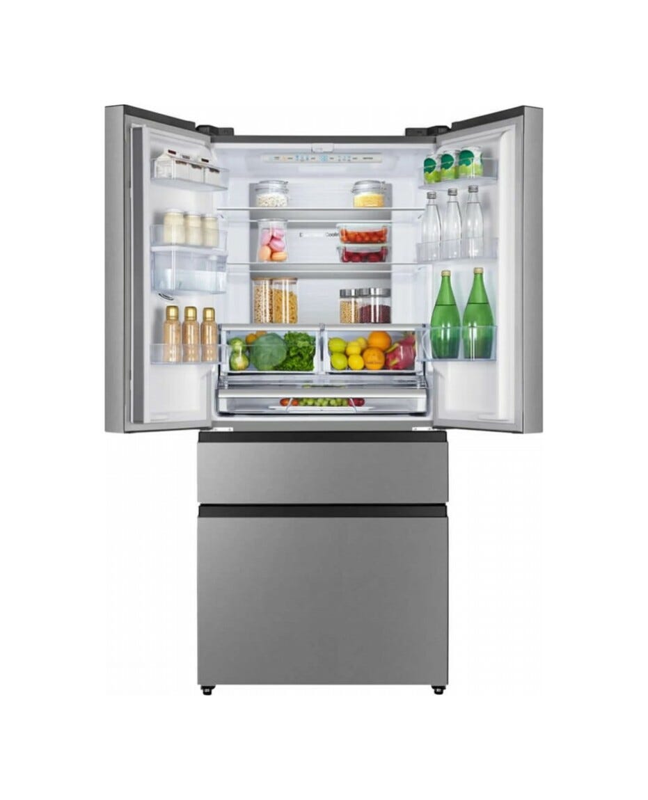 Hisense RF540N4WIE Frigorifero con congelatore french door con dispenser cm. 79 h. 182 - 480 lt. - inox