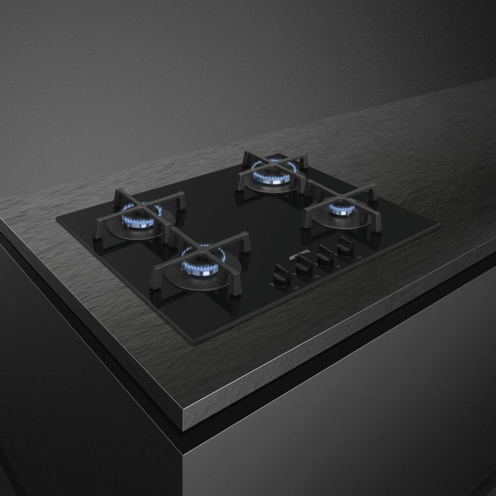 Smeg PV264B Selezione Piano cottura a gas cm. 60 - vetro nero