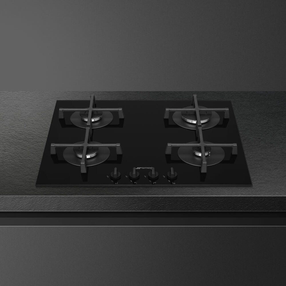 Smeg PV264B Selezione Piano cottura a gas cm. 60 - vetro nero