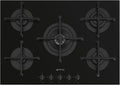 Smeg PV275B Selezione Piano cottura a gas cm. 70/75 - nero