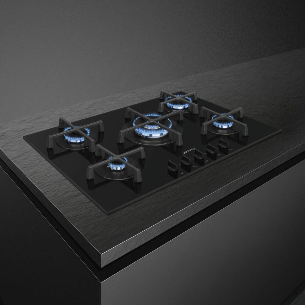 Smeg PV275B Selezione Piano cottura a gas cm. 70/75 - nero