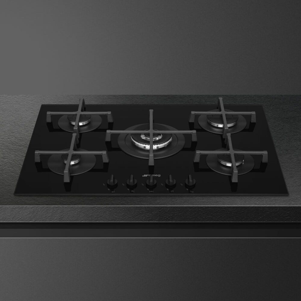 Smeg PV275B Selezione Piano cottura a gas cm. 70/75 - nero