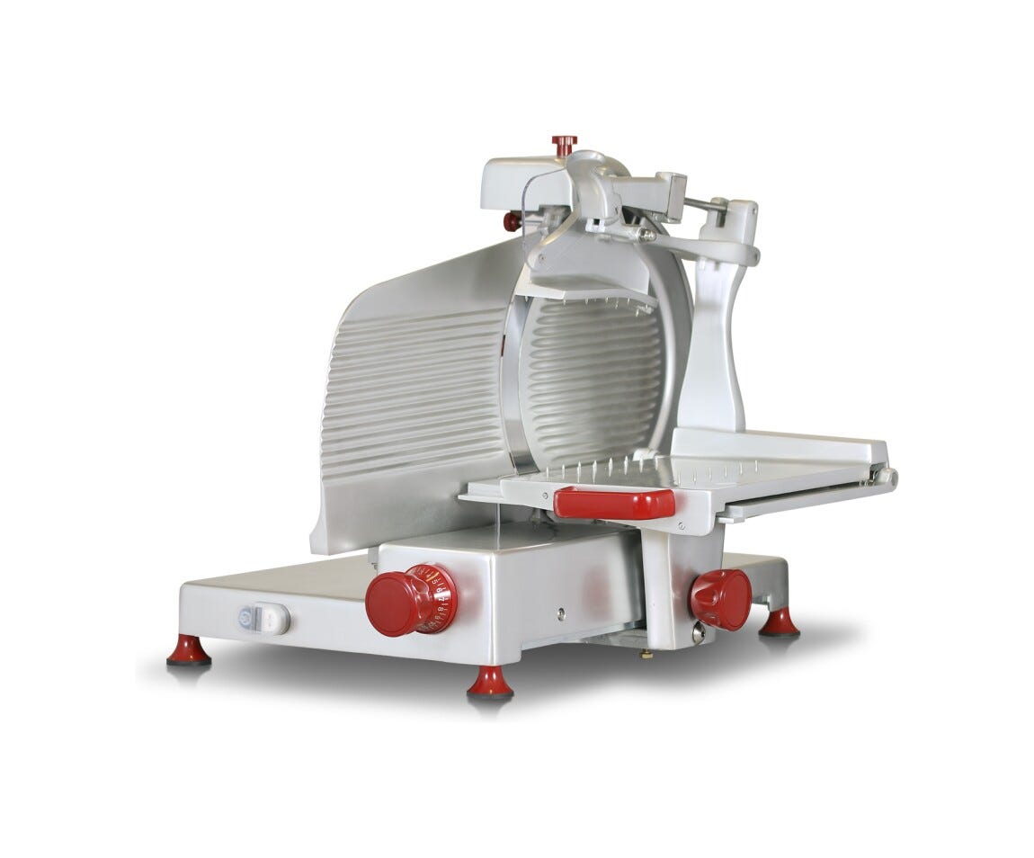 Swedlinghaus AF370H VS ABK Horeca Affettasalumi verticale con braccio a sgancio automatico mm. 370 - alluminio anodizzato