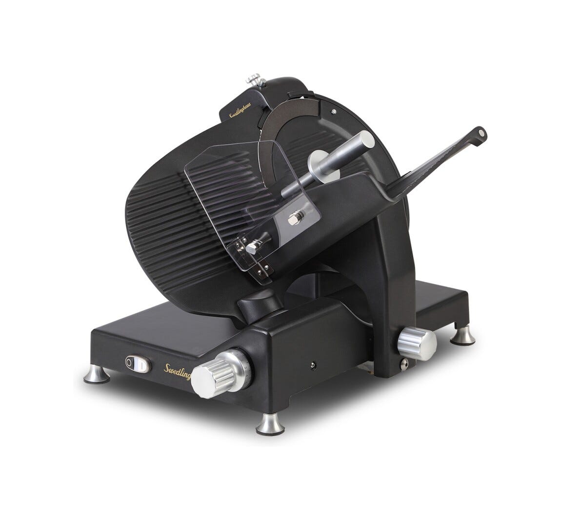 Swedlinghaus AF350TFL INGR Affettatrice a gravità ingranaggi teflon mm. 350 - alluminio anodizzato