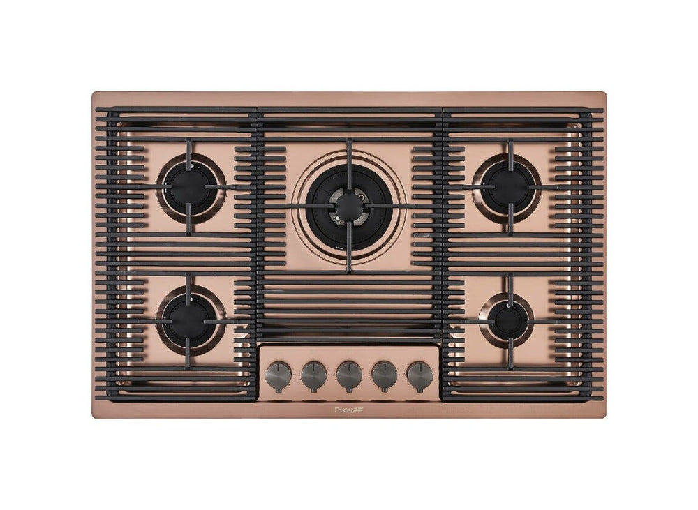Foster 7682008 Milanello 5F Piano cottura a gas cm 80 - rame