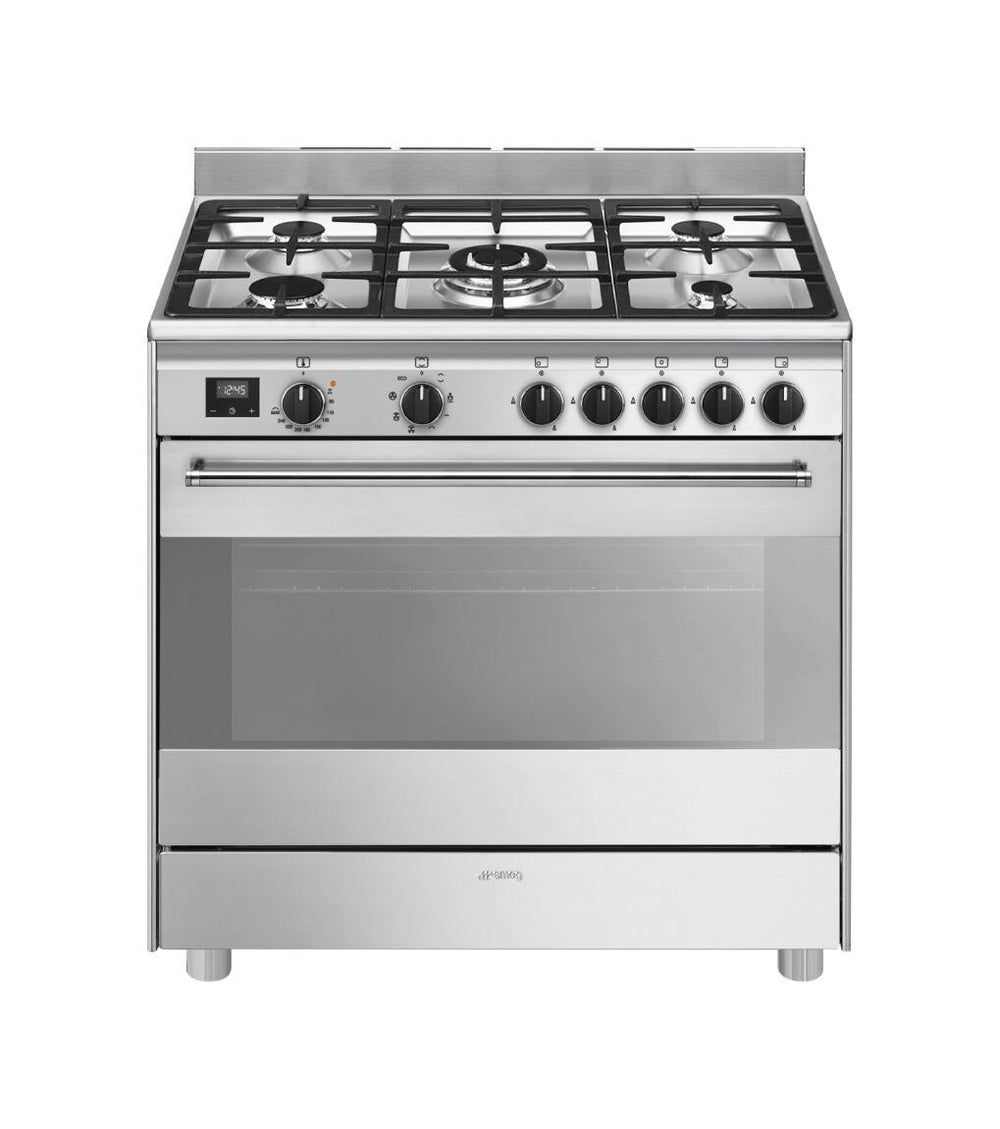 Smeg BG91X2 Concerto Cucina da accosto 90x60 cm. - 5 fuochi gas + 1 forno elettrico - inox