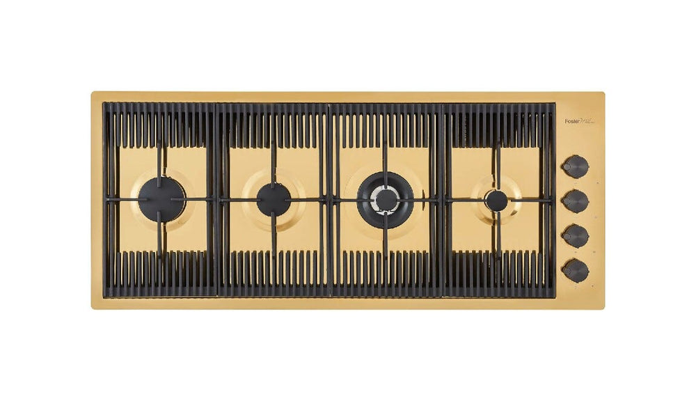 Foster 7681009 Milanello PVD Piano cottura a gas cm 111 - PVD oro