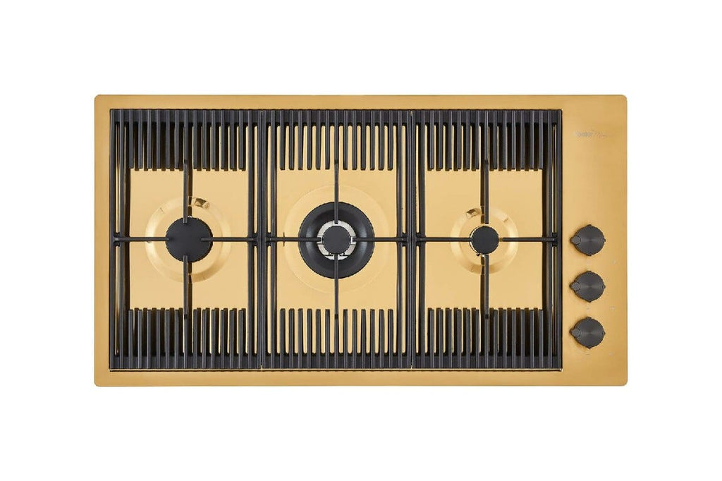 Foster 7680009 Milanello PVD Piano cottura a gas cm 87 - PVD oro