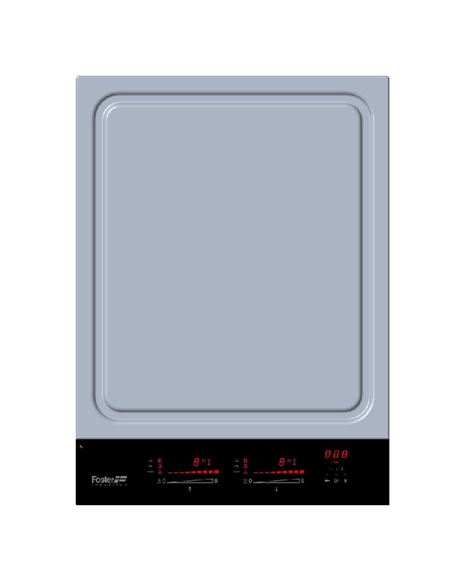 Foster 7325455 S4000 Domino Piano cottura a induzione cm 38 - inox/vetroceramica nero