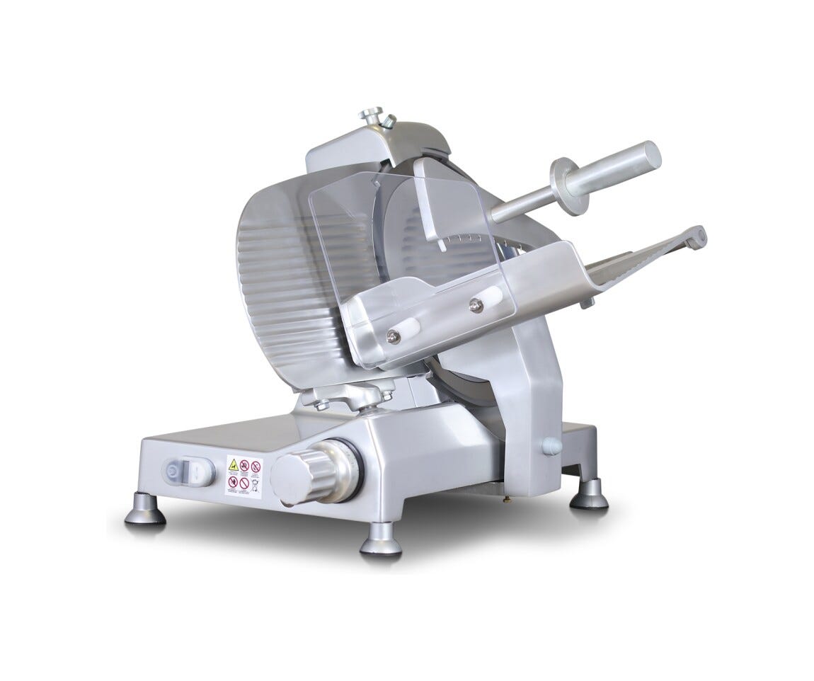 Swedlinghaus AF350SGR Silver Affettatrice a gravità trasmissione a cinghia mm. 350 - monofase - alluminio anodizzato