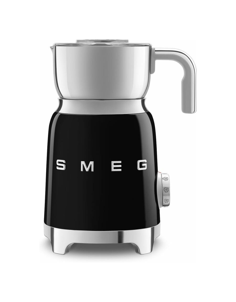 Smeg Selection MFF11BLEU 50's Style Montalatte - nero lucido
