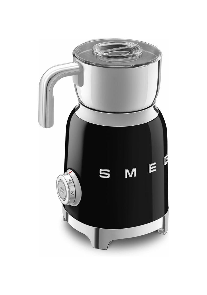 Smeg Selection MFF11BLEU 50's Style Montalatte - nero lucido